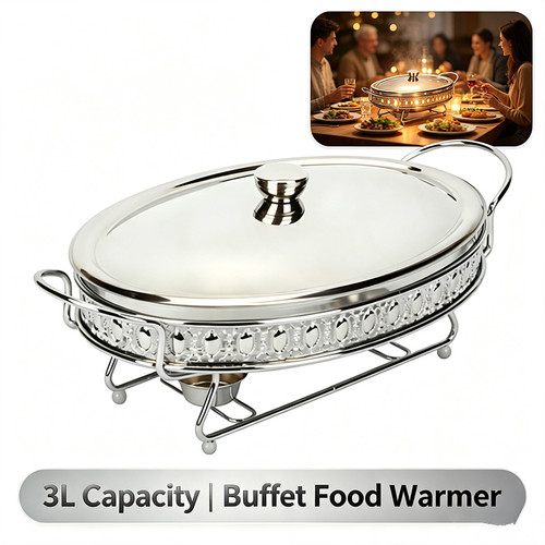 Oval chafing dish stainless - chafing,
