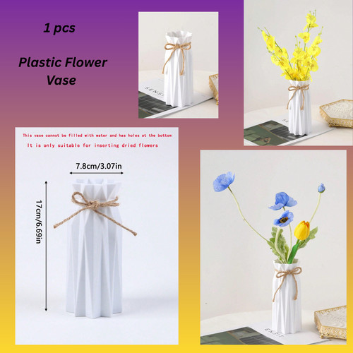 Plastic flower vase creative - plastic,