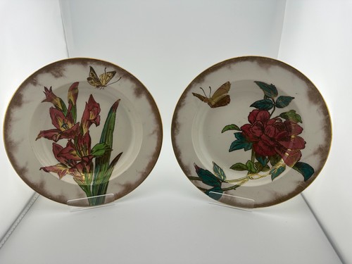 Pair porcelain floral - porcelain,