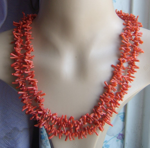Antique victorian long coral - victorian,