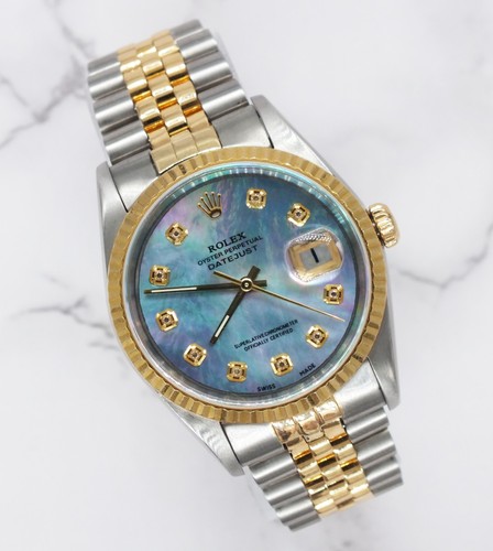 Gents steel gold rolex - steel, &