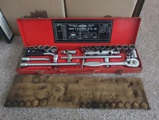 Vintage Gordon Socket Set AF Whitworth 1/2 Drive Plus Extras