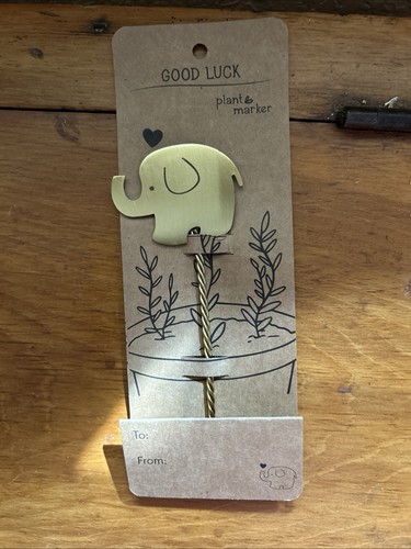Gold metal elephant bookmark - gold,