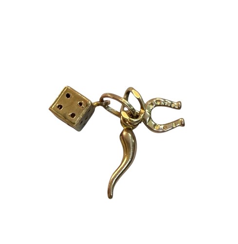 9ct vintage lucky charm dice - 9ct,
