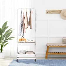 Clothes Rack with Wheels Garment Rack Small Wardrobe Rack On Wheels Clothes