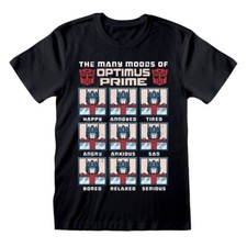 Official Transformers T-Shirt Many Moods of Optimus Prime Funny Fan Apparel