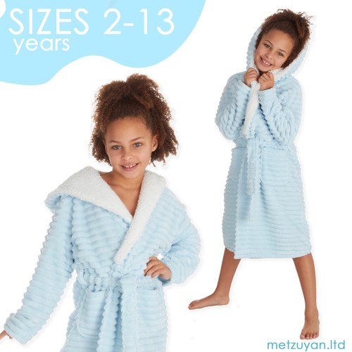Kids girls fleece - hooded, robe