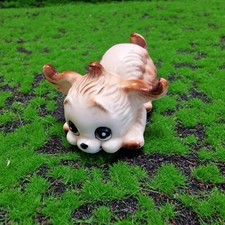Pekingese Brinns Bone China Miniature Playful Puppy Dog Figurine 1.5” Tall 3”