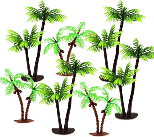 15pcs green palm tree - green,