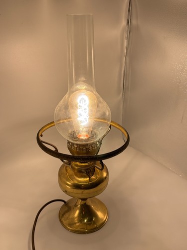Vintage brass effect oil - effect, lamp
