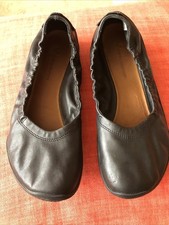 Vivobarefoot Asana Yin Ballerina Shoes Leather Black Size UK 7 EU 40