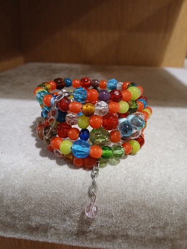 Colourful glass wrap bangle - colourful,