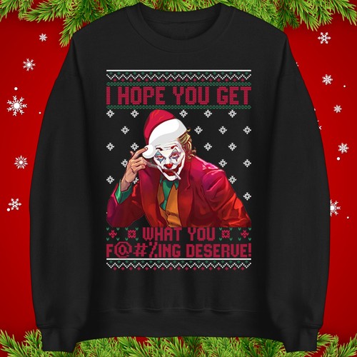 Funny joker christmas jumper - funny,