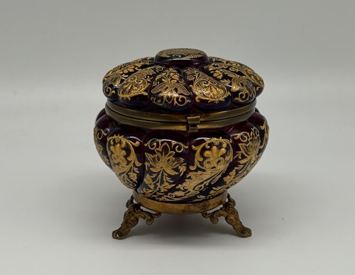 French enamelled glass candy - glass,