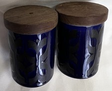 Vintage Hornsea Pottery Heirloom Blue salt & pepper 