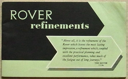Rover 90 refinements - rover, 60