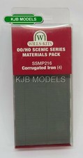 BNIB OO Gauge WILLS SSMP216 Corrugated Iron Cladding Sheets (4 PK) - Plastic Kit