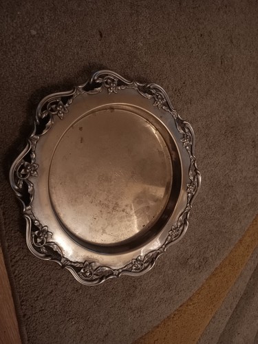 Silver plated serving tray - silver,