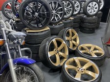 20” Inch gold Rotor Arm Alloys Wheels 5x112 Audi Rs3 S3 Vw Caddy Golf R a4 a6