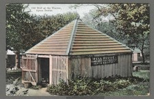 Vintage postcard old well - vintage,