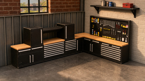 Corner tool bench 3d - -,