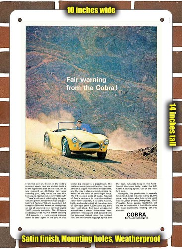 Metal sign 1962 shelby ac - metal,