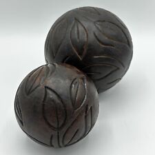 2 Ornate Decorative Spheres Orbs Carpet Balls Home Décor Centrepiece Accent