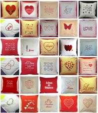 Valentine day Gift personalised Wedding Anniversary sweet heart love cushion RED