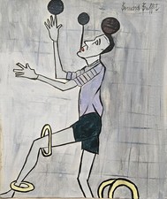 Bernard Buffet Signed Expressionist Oil Painting on Canvas - French Modern Art