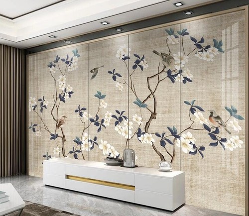Flowers birds r3444 - 3d,