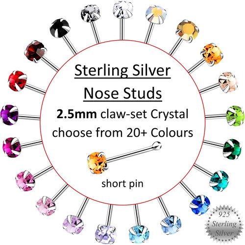 5mm claw set crystal nose - 2.5mm,