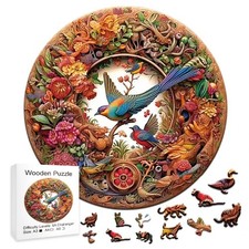 Unique wooden bird - 3d,