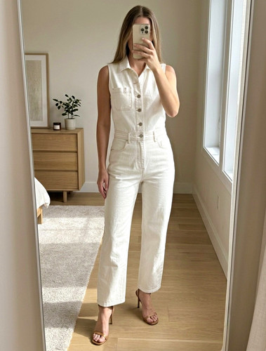 Colin white cotton denim - white,