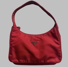 Red Prada hobo bag 2000s y2k 