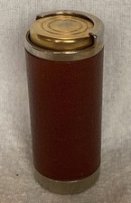 Vintage £1 Coin Dispenser Spring Action Gold Tone Faux Leather