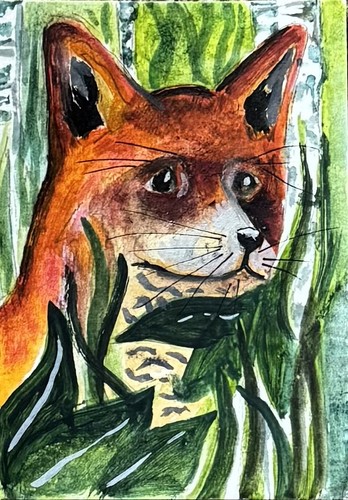 Aceo original watercolour - aceo,