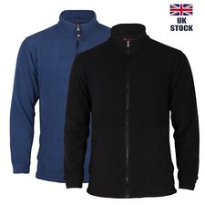 Fleece Jacket XS-4XL Black-Navy  Lightweight Full Zip Outdoor UK