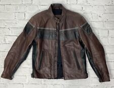 Dainese Brown/black Leather Jacket – Vintage Style with “72” on Arm - size 50