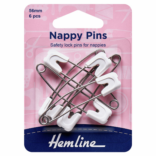 Hemline nappy pins 56mm - hemline,