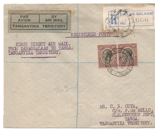 1930 1st flight - cover, es