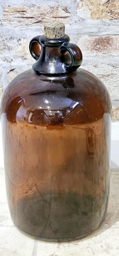 Vintage brown glass - vintage, demijohn