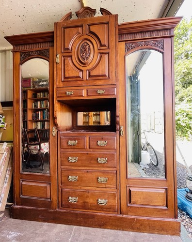 Victorian walnut triple - victorian,