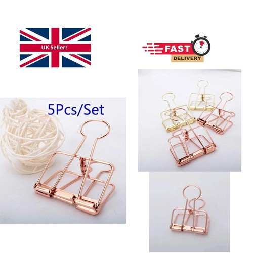 5pcs metal binder clips - metal,