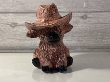 Cowboy Highland Cow Figure