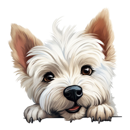 Peeping westie west highland - westie,
