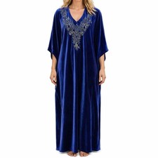 NWT Plush Velour Beaded Kaftan