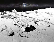 Apollo 11 Engineering Concept Art Print Moon Mission Landing SEP Experiment