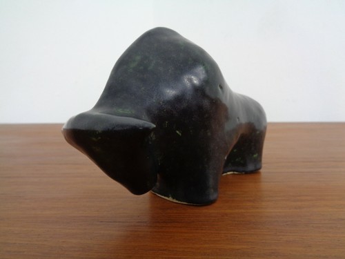 Mid century ceramic bull - mid-century, 1960s