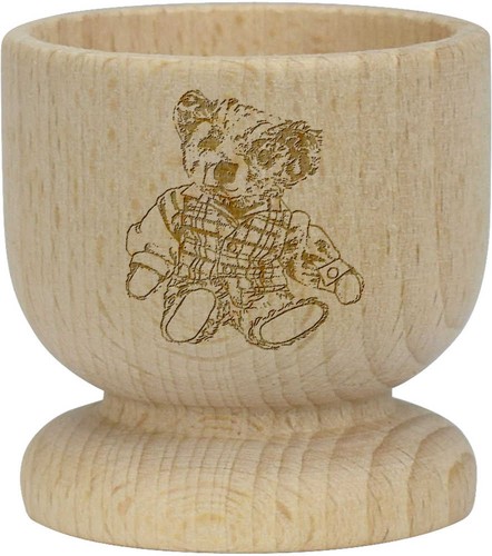 Teddy bear tweed wooden - bear, in