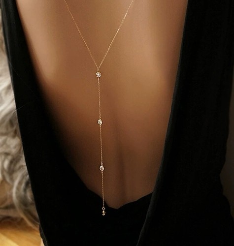 Minimalist back drop necklace - minimalist,